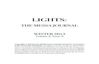 Lights - the MESSA Quarterly, Winter 2013 - entire journal