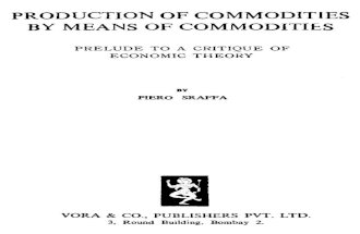 Srafa - Production of Commodities by Means of Commodities