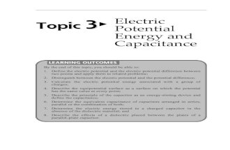 Topic 3 Electric Potential Energy and Capacitance