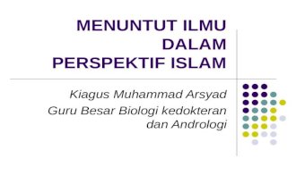 Menuntut Ilmu Dr Perspektif Islam