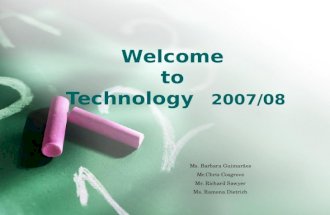 Welcome to Technology