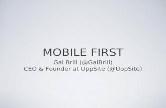Mobile First - WCJ 2012