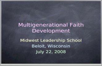 Multigenerational Faith Development