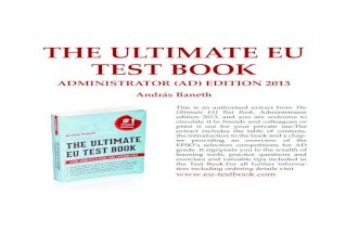 The Ultimate EU Test Book 2013 AD edition - free sample chapter - EPSO exams