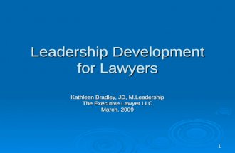 Leadership Development for Lawyers March '09