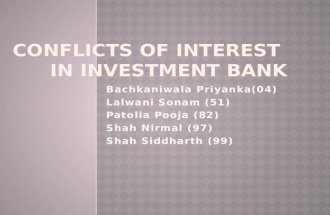 Conflicts of interest in investment banking