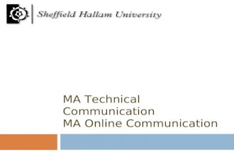 MA online and technical communication webinar - Nov 2011