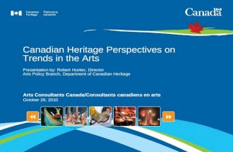 Robert Hunter @ the Arts Consultants of Canada Seminar (Oct. 25/2010)