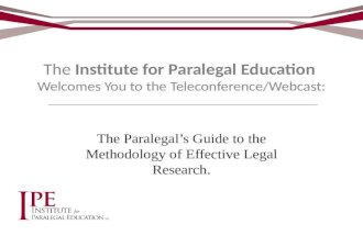 Kaiser-Paralegal's Guide to the Methodology of Effective Legal Research
