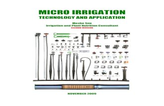 Micro-irrigation Technology and Applications handbook- 2009