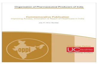 Oppi Commemorative Publication   Improving Access Innovation And Reach Of Healthcare In India