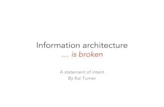 Information Architecture... is Broken