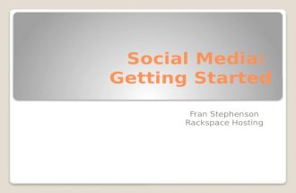Getting Started in Social Media