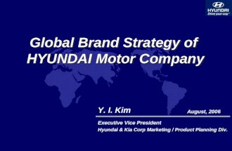 Global Brand Strategy of Hyundaei