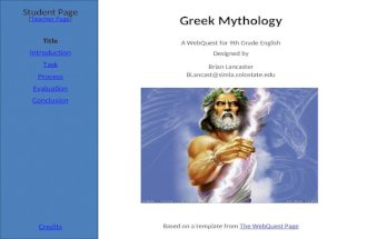 Greek Webquest