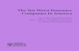 Ten Worst Insurance Companies