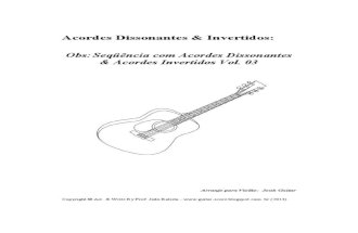 Seqüência de Acordes Dissonantes & Invertido Vol.03,  por Prof. João Batista