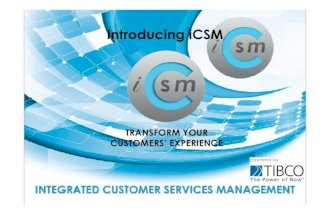 Integrated Customer Service Management - ICSM