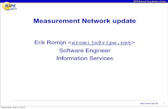 Measurement Network Update