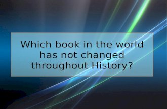 Which Book in the World Has Not Changed