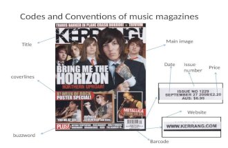 Codes and conventions of music magazines