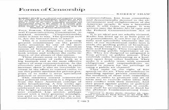 Forms of Censorship