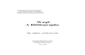 Waqf a Bibliography
