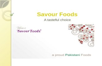 Project on Addition of Chinese foods in Savour foods