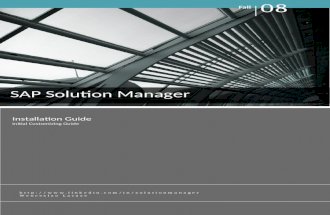 Sap Solution Manager - Installation Guide -  Initial Customizing