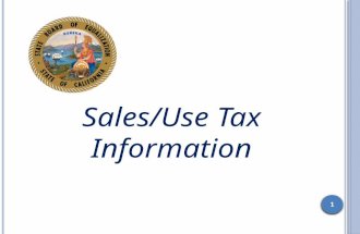 Sales and Use Tax Information from BOE