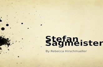 Stefan sagmeister