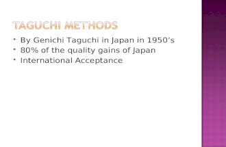 Taguchi method-process imp
