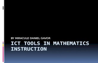 Ict Tools In Mathematics Instruction
