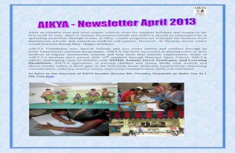 Aikya Newsletter April 2013