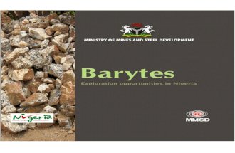 Barytes Exploration Opportunity in Nigeria