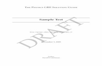 Physics GRE Sample Test Solutions
