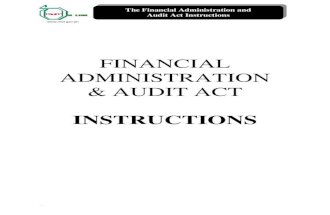 Financial Administration and Audit Act (FAA) - INSTRU