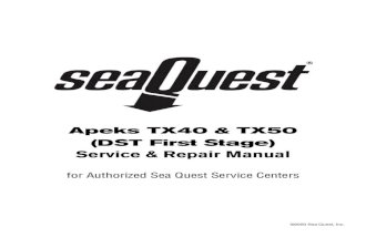 Apeks TX50-40 1st Stage Service Manual