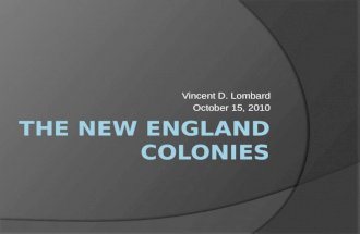 The new england colonies