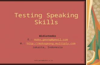 Testing Speaking