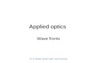 Aoptics-1-wave fronts
