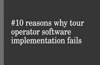 10 reasons why tour operator software implementation fails