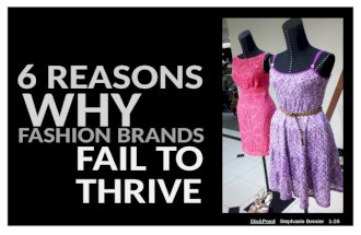 6 Reasons Why Fashion Apparel, Footwear & Accessory Brands Fail to Thrive