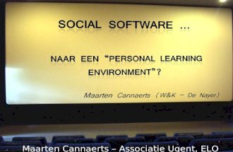 Personal Learning Environments?