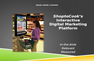 ShoptoCook's Interactive Digital Marketing Platform