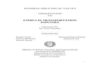 Ethical Issues and Transportation Industry