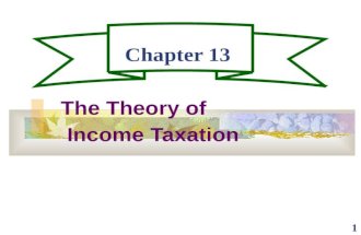 CHAPTER 13- THE THEORY OF INCOME TAXATION