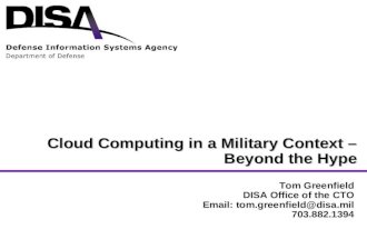 Cloud Computing in a Military Context