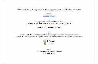 “Working Capital Management at Tata Steel”