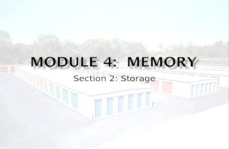 Section 2 Storage